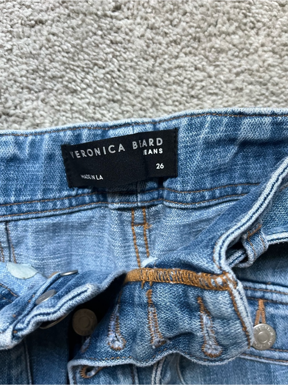 Veronica Beard Light Blue High-Rise Jeans